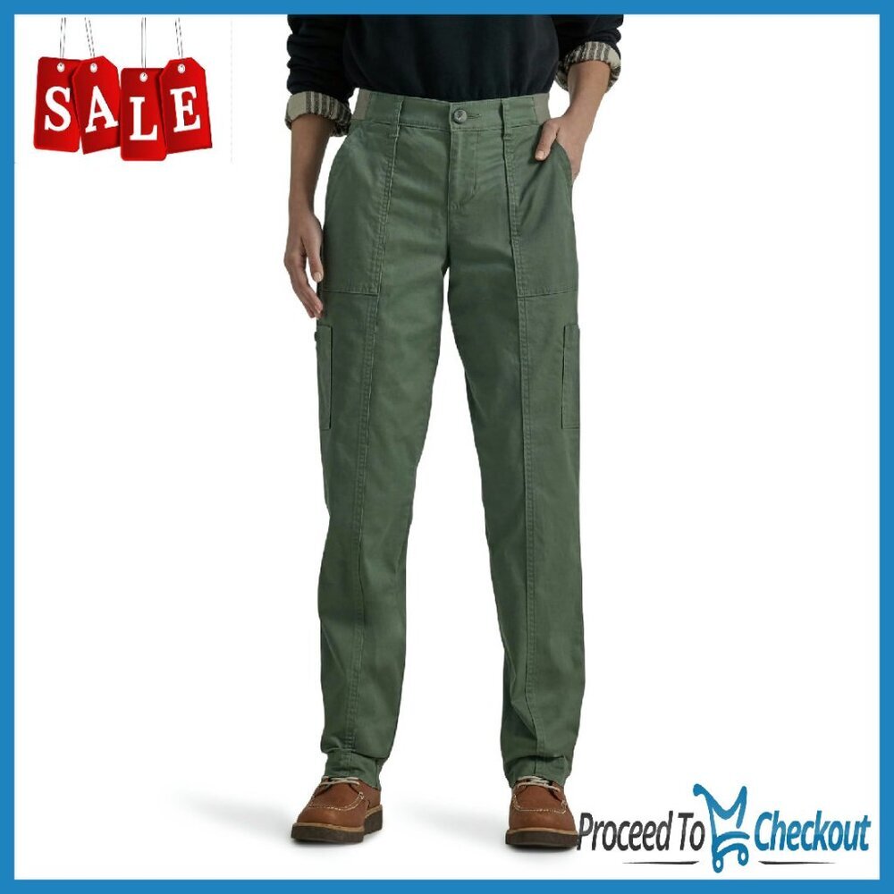 Petite Utility Pants With Flex Waistband, Stretch Cotton, 26" Inseam